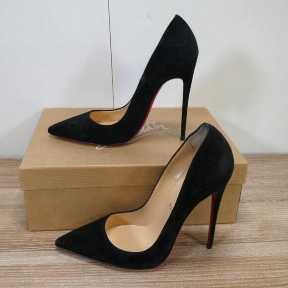 Christian Louboutin So Kate 120mm Black Suede - Picture 1 of 7